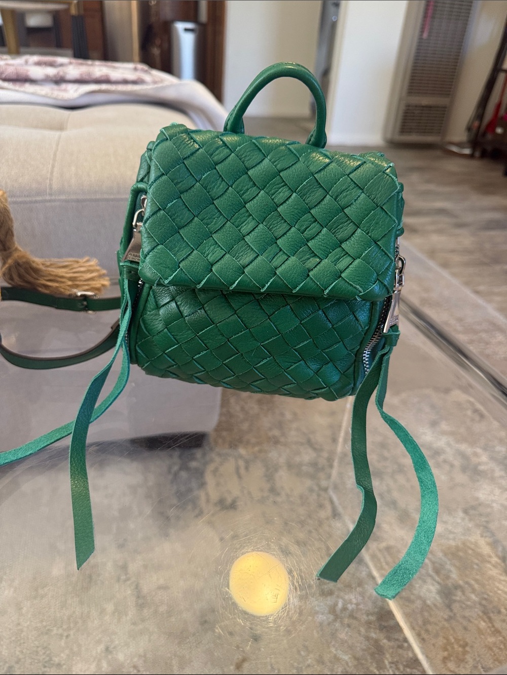 Aimee Kestenberg Kelly Green Bali Mini Backpack